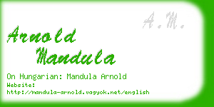 arnold mandula business card